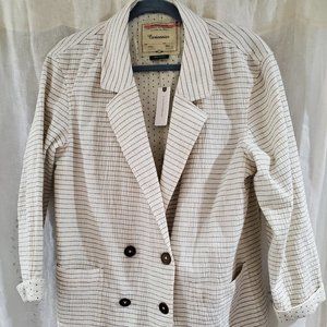 Cartonnier blazer, white and navy stripes, fully lined NWT